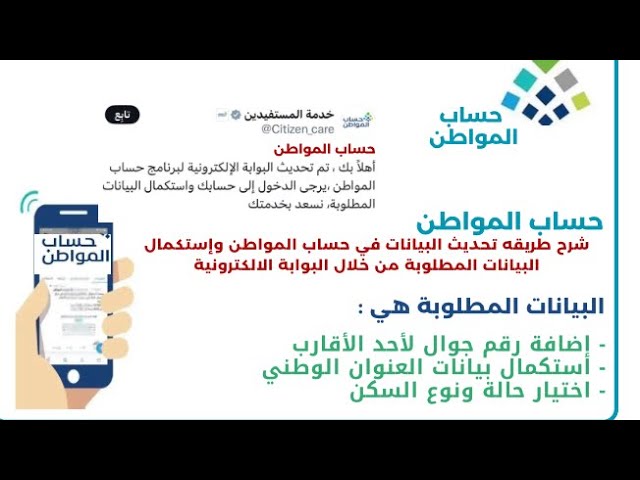 آلية حساب المواطن 1445 الموعد الرسمي لإستحقاق الدفعة 75 وصرف الدعم للأسر