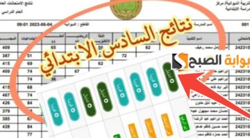 رابط نتائج السادس الابتدائي العراق 2024