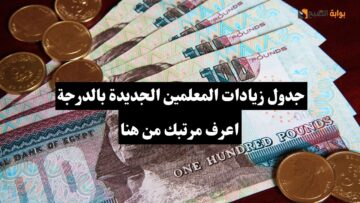 اعرف الآن.. جدول زيادات مرتبات المعلمين الجديدة بالدرجة الوظيفية 2024