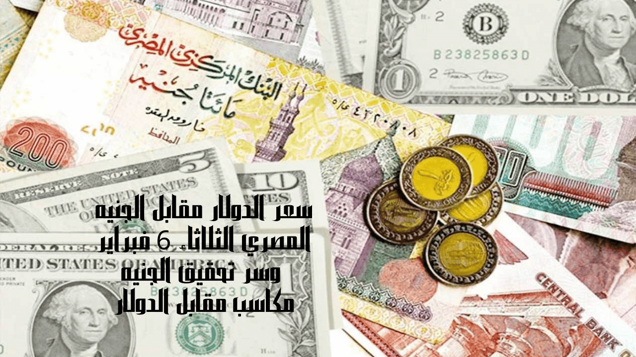 سعر الدولار مقابل الجنيه المصري الثلاثاء 6 فبراير وسر تحقيق الجنيه مكاسب مقابل الدولار 5 سعر الدولار مقابل الجنيه المصري الثلاثاء 6 فبراير وسر تحقيق الجنيه مكاسب مقابل الدولار