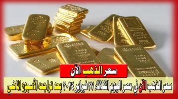 سعر الذهب الآن في مصر اليوم الثلاثاء 27 فبراير 2024 بعد تراجعه الأسبوع الماضي