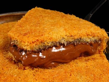 طريقة عمل الكنافة بصوص الشكولاتة مثل المحلات علي اصولها