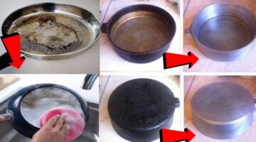 طريقة تنظيف طاسة القلي المحروقة والتخلص من كل الدهون والزيوت اللاصقة 1 1