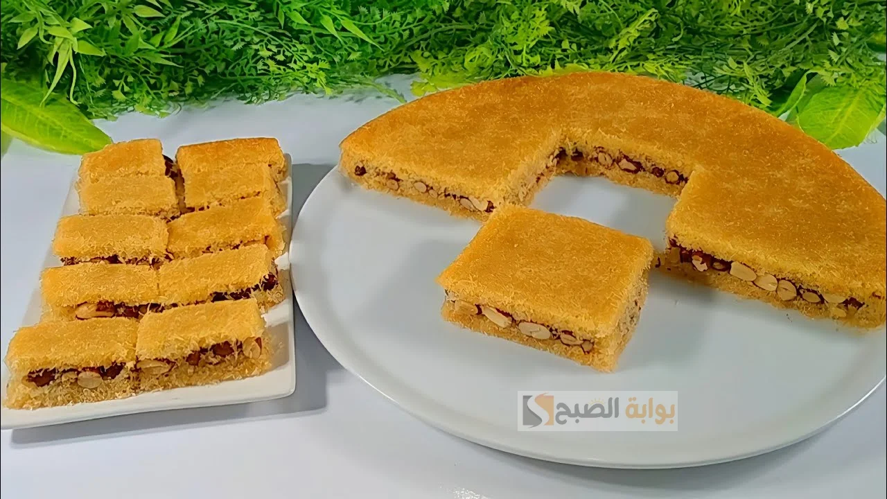 لازم تجربيها .. سر عمل الكنافة المحشية بالمكسرات في البيت مثل كنافة الحلواني الجاهزة