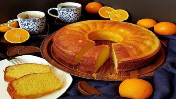 طريقه عمل كيكة البرتقال بصوص البرتقال هشه ولذيذة في الخلاط بأسهل وقت