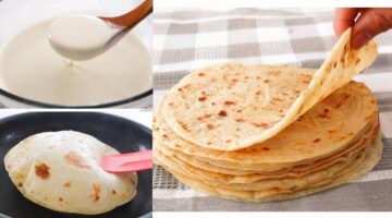 في 10 دقائق حضري خبز الصاج الخفيف بدون خميرة طري ومذاقه لذيذ