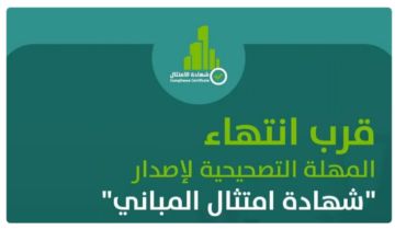 10 أيام متبقية على انتهاء المهلة التصحيحية لإصدار “شهادة امتثال المباني”