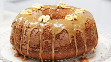 طريقة عمل كيكة التمر بصوص التوفي