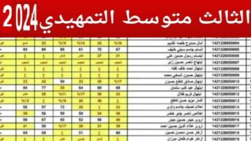 لينك استخراج نتائج الثالث متوسط التمهيدي في العراق 2024 جميع المحافظات من موقع نتائجنا وزارة التربية العراقية  