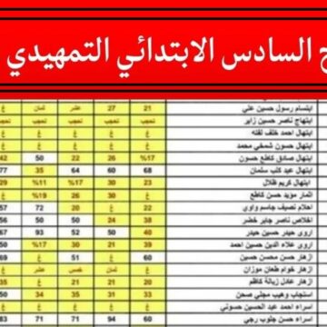 ” مجاناً pdf نتائجنا” .. لينك استخراج نتائج السادس الابتدائي التمهيدي 2024 البصرة وبابل وكل المحافظات من موقع epedu.gov.iq وزارة التربية العراقية
