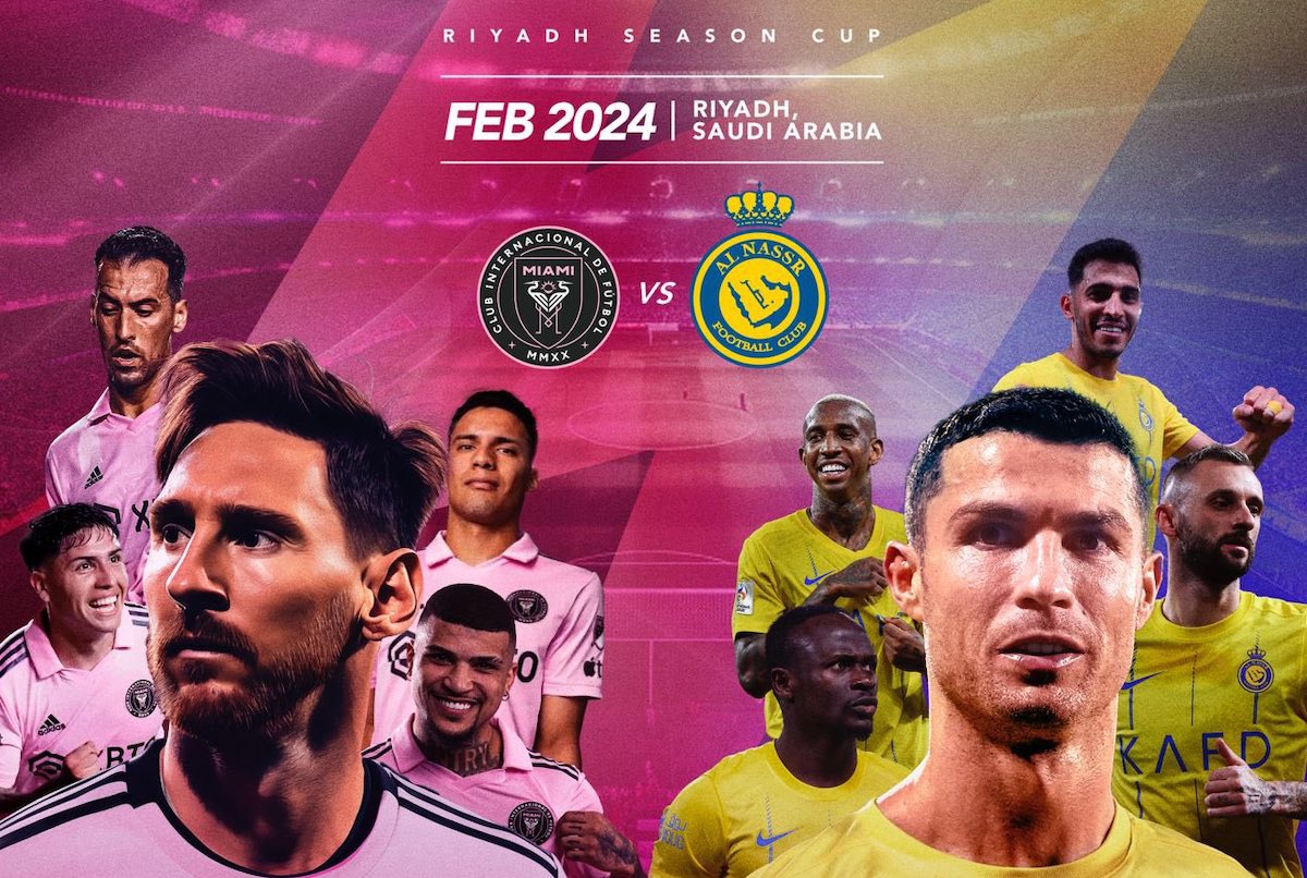 "رونالدو VS ميسي" تردد القنوات الناقلة لمباراة النصر وانتر ميامي كأس موسم الرياض 2024 وتشكيلة النصر المتوقعة 5 “رونالدو VS ميسي” تردد القنوات الناقلة لمباراة النصر وانتر ميامي كأس موسم الرياض 2024 وتشكيلة النصر المتوقعة