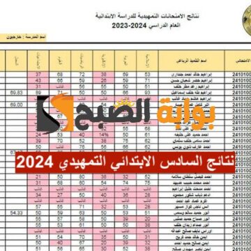 نتائج السادس الابتدائي الخارجي 2024 كركوك، دهوك، السليمانية وأربيل وكامل المحافظات العراقية