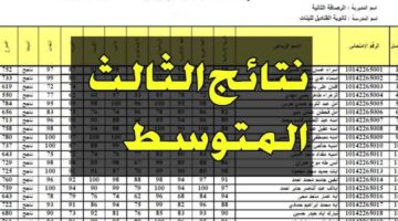 نتائج الثالث المتوسط الدور الأول 2023 780x470 1