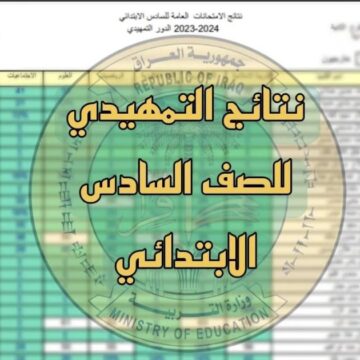 خطوات تحميل نتائج السادس الابتدائي التمهيدي 2024 pdf العراق لجميع المحافظات