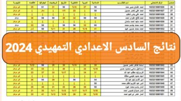 نتائج السادس الاعدادي التمهيدي 2024 1