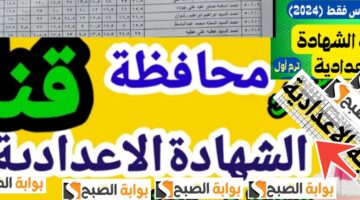 نتائج الشهادة الاعدادية محافظة قنا