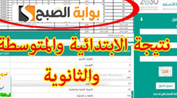 نتائج الطلاب عبر نظام نور
