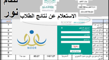 نتائج الطلاب نظام نور 1