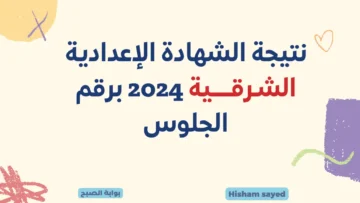 نتائج 3 اعدادي.. لينك نتيجة الشهادة الإعدادية محافظة الشرقية 2024 برقم الجلوس والاسم sharkia.gov.eg عبر بوابة النتائج بالشرقية