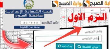 لينك نتيجة الشهادة الإعدادية الفيوم برقم الجلوس 2024 بالخطوات المباشرة