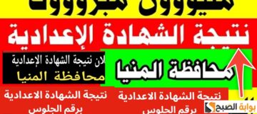 رابط نتيجة الصف الثالث الإعدادي محافظة المنيا 2024 بعد إعلان نسبة النجاح 74.26%