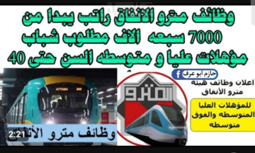 الكترونيا.. وظائف الخط الثالث للمترو 2024 بمميزات خرافية ننشر الشروط وطريقة التقديم