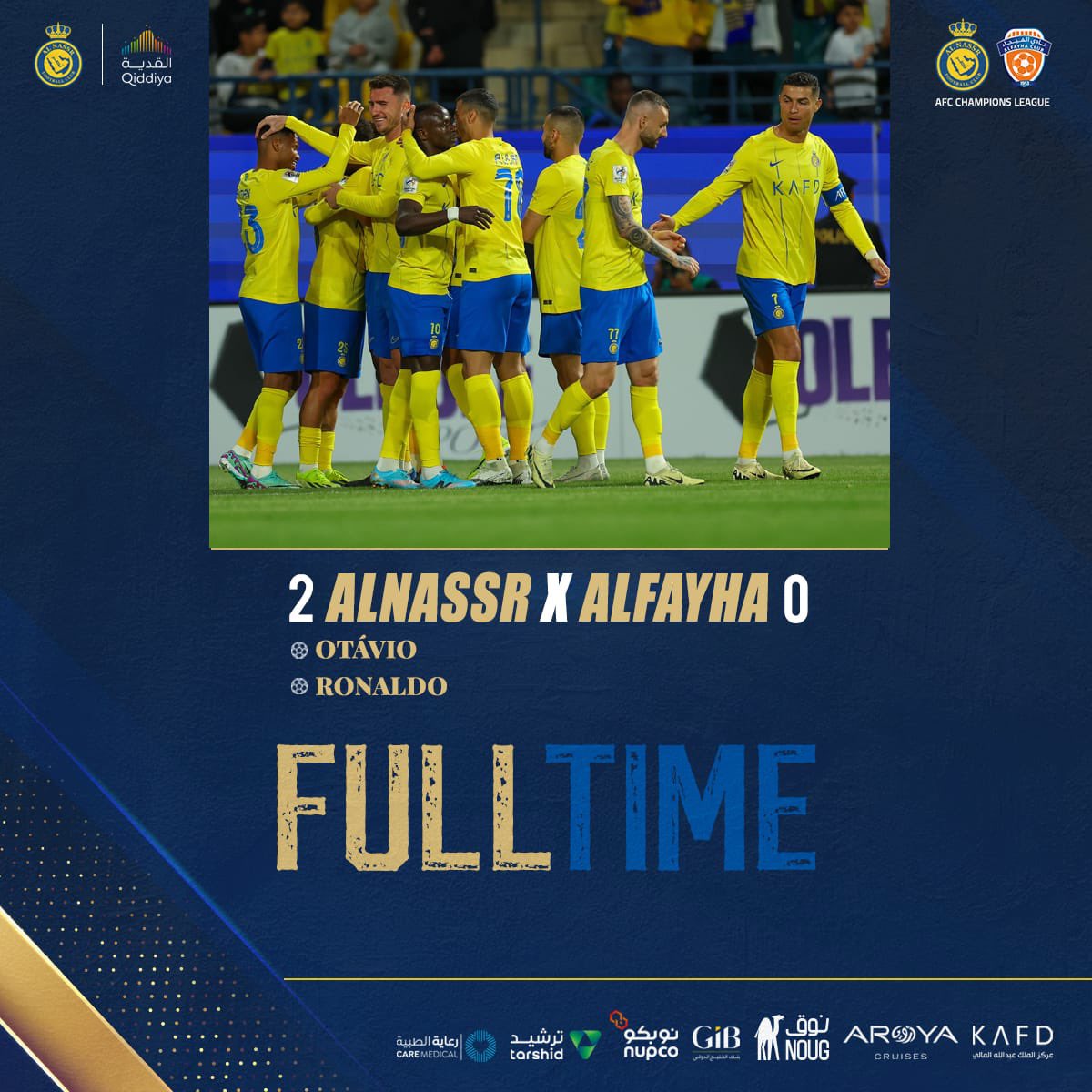 “هُنا” ملخص نتيجة مباراة النصر والفيحاء Al Nassr vs Al-Fayhaa في ثُمن نهائي دوري أبطال أسيا 2024 (2-0)