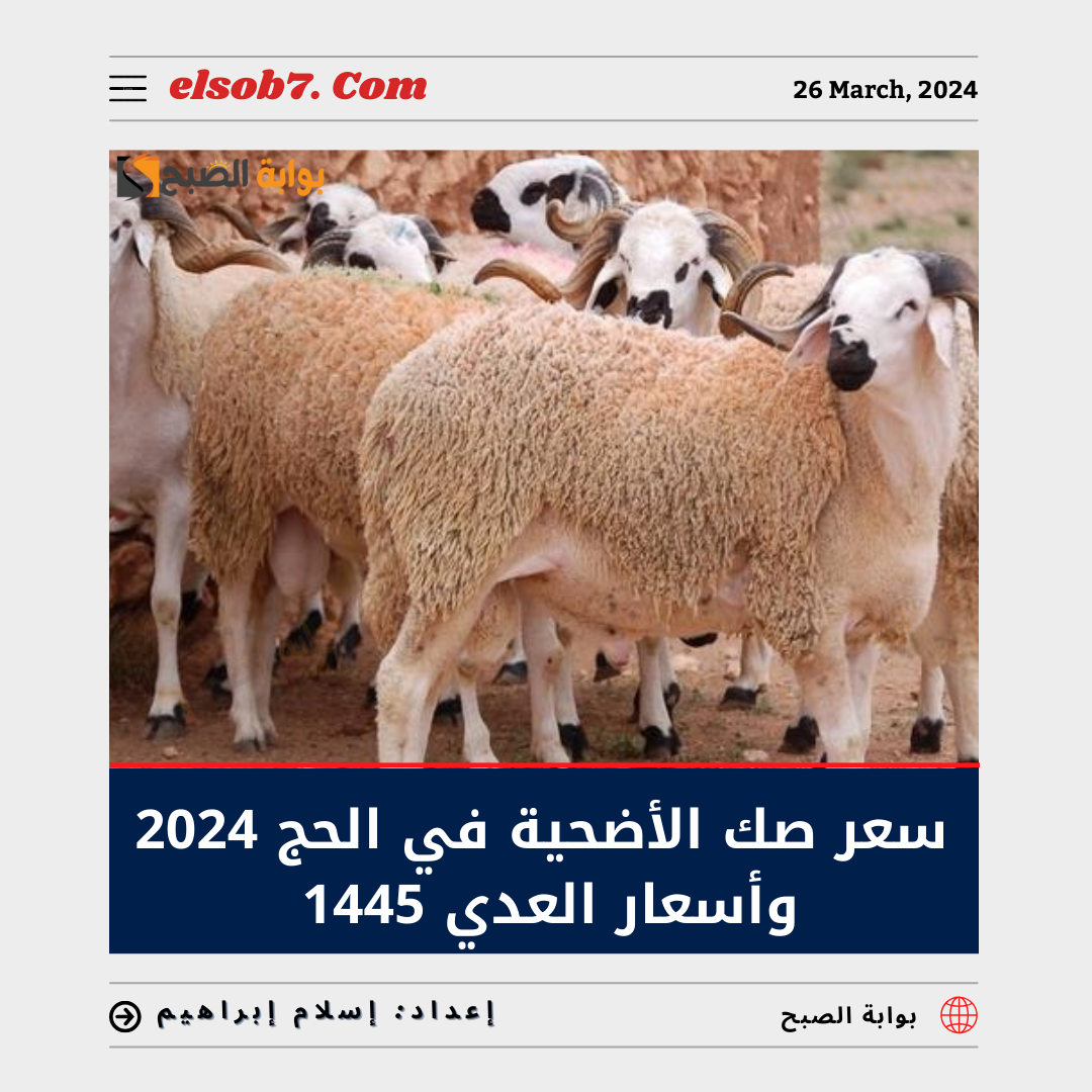 سعر صك الأضحية في الحج 2024.. تعرف على أسعار الهدى 1445 5 سعر صك الأضحية في الحج 2024.. تعرف على أسعار الهدى 1445