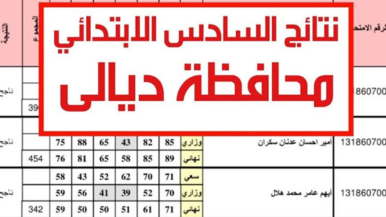 استخراج نتائج السادس الابتدائي الدور الأول العراق 2024 "ديالى كركوك البصرة ذي قار نينوى" عبر الرابط الرسمي 6 استخراج نتائج السادس الابتدائي الدور الأول العراق 2024 “ديالى كركوك البصرة ذي قار نينوى” عبر الرابط الرسمي