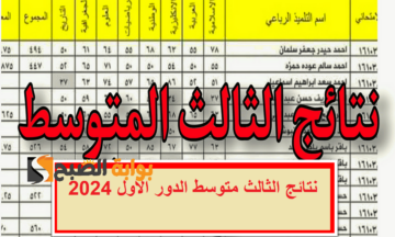نتائجنا “epedu.gov.iq” رابط الاستعلام عن نتائج الثالث متوسط الدور الأول 2024 عموم العراق من موقع وزارة التربية العراقية.