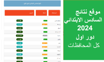 كشوفات PDF .. نتائج السادس الابتدائي 2024 ديالي نتائجنا بالاسم موقع epedu.gov.iq وزارة التربية العراقية “جميع المحافظات”