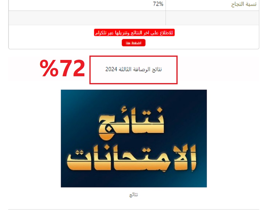 "نسبة النجاح 72%".. رابط استعلام عن نتائج السادس الابتدائي الرصافة الثالثة العراق 2024 5 “نسبة النجاح 72%”.. رابط استعلام عن نتائج السادس الابتدائي الرصافة الثالثة العراق 2024