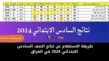 “نتيجتك من هنا” طريقة الاستعلام عن نتائج الصف السادس الابتدائي 2024 في العراق