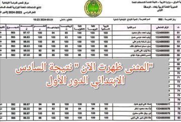 “ظهرت الآن” نتيجة السادس الابتدائي الدور الأول محافظة المثنى