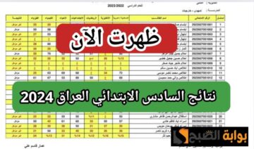 ظهرت هنا.. رابط نتائج السادس الابتدائي العراق الدور الاول 2024 وزارة التربية والتعليم العراقية epedu.gov.iq