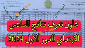 بالتقدير “شلون تعرف”.. نتائج السادس الابتدائي الدور الأول 2024 لينك نتائجنا من التربية العراقية