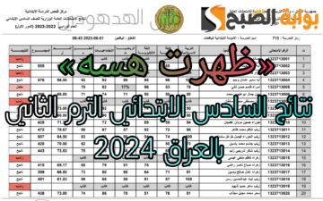 «ظهرت هسه في الرصافة الأولى» نتائج السادس الابتدائي 2024 الترم الثاني بالعراق.. اعرف نتيجتك من هنا