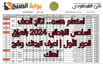 استعلم هسه.. نتائج الصف السادس الابتدائي 2024 بالعراق الدور الأول | اعرف نتيجتك وفرح أهلك