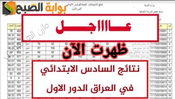 «وزارة التربية العراقية» الاستعلام عن نتائج الصف السادس الابتدائي 2024 الدور الأول عبر موقع نتائجنا