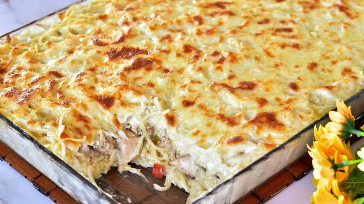 أسرار عمل المكرونة النجرسكو بالفراخ في البيت زي الجاهزة وبمكونات بسيطة