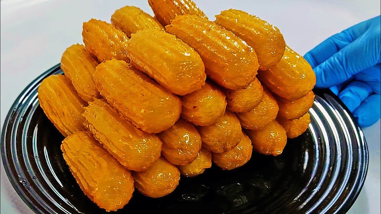 حلوى رمضانية فاخرة بطريقة بسيطة .. بلح الشام المحشو بالكريمة مقرمش من الخارج وكريمي من الداخل بمذاق لا يقاوم