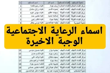 استعلم الآن.. اسماء المشمولين بالرعاية الاجتماعية 2024 وما هي شروط الحصول على الوجبة الأخيرة 