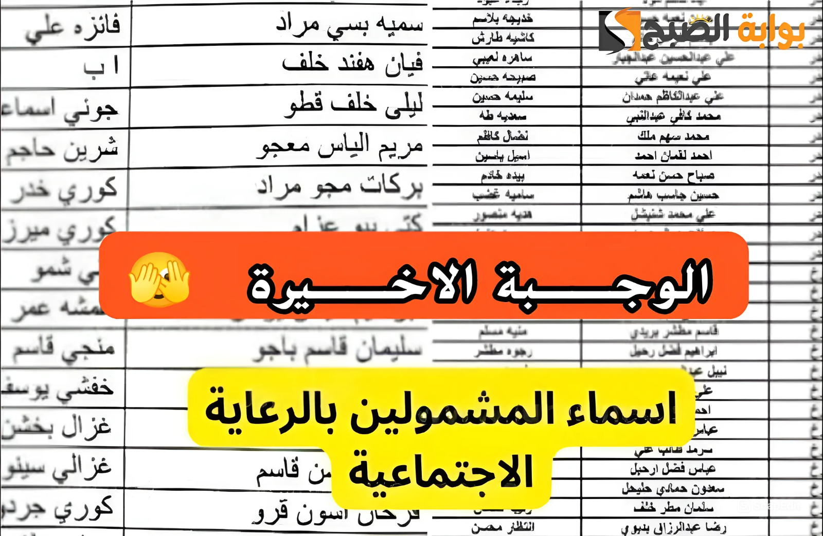 شوف اسمك.. الاستعلام عن أسماء المشمولين بالرعاية الاجتماعية الوجبة الأخيرة 2024 بالعراق 5 شوف اسمك.. الاستعلام عن أسماء المشمولين بالرعاية الاجتماعية الوجبة الأخيرة 2024 بالعراق