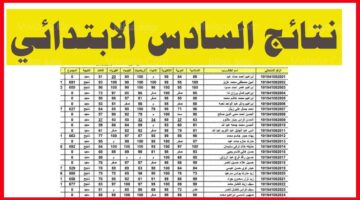 استعلام نتيجة السادس الابتدائي العراقي