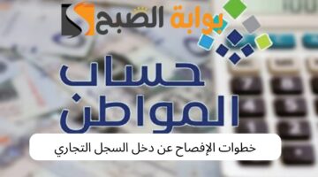 الإفصاح عن السجل التجاري لحساب المواطن