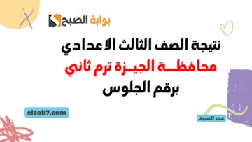 نتيجة ثالثة اعدادي عبر البوابة الإلكترونية محافظة الجيزة gizaedu.net نتائج الشهادة الإعدادية 2024 برقم الجلوس