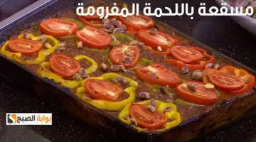 المسقعة بالباذنجان واللحمة المفرومة