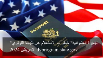 “الهجرة العشوائية” خطوات الاستعلام عن نتيجة اللوتري الأمريكي 2024 dvprogram.state.gov