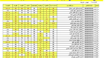تحميل كشوفات نتائج السادس الابتدائي 2024 دور اول