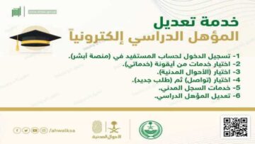 خطوات تعديل المؤهل الدراسي عبر أبشر وما الشروط 1446؟